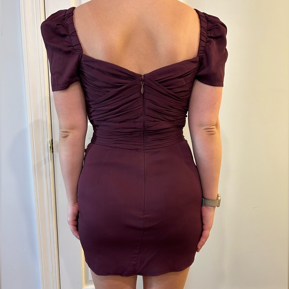 Self-Portrait Iris Stretch Crepe Mini Dress - Picture 4 of 5